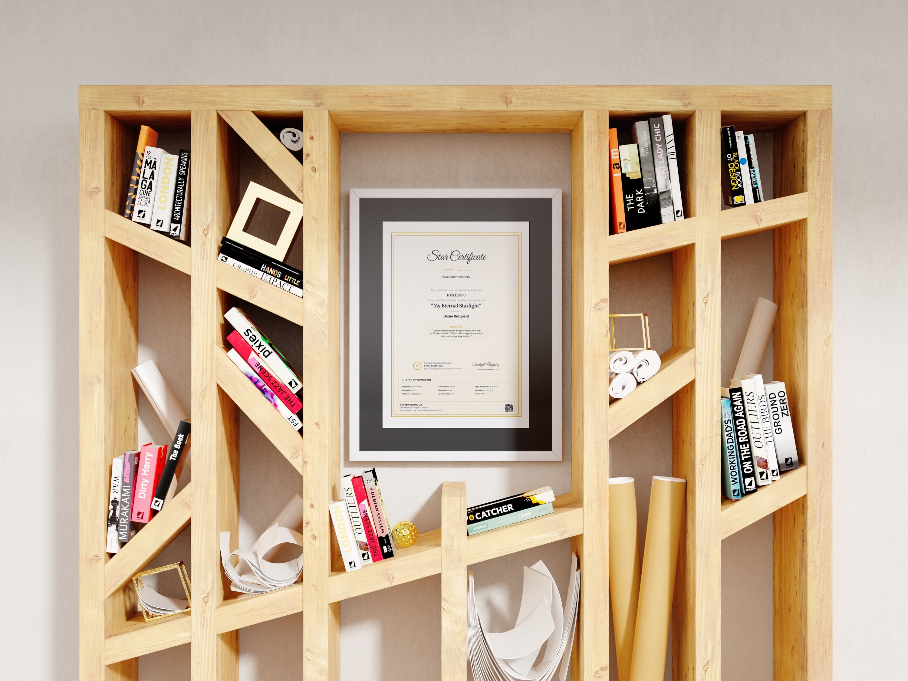 Beautiful star certificate - perfect graduation gift